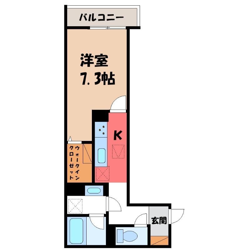メゾン ド グレイス(1K/1階)の間取り写真