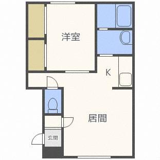 WOOD PLAZA (1LDK/1階)の間取り写真