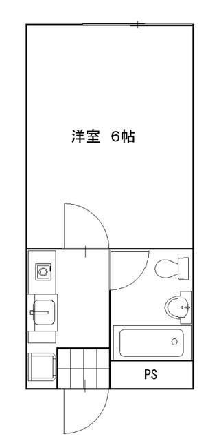 クリオ毛呂山壱番館(1K/2階)の間取り写真