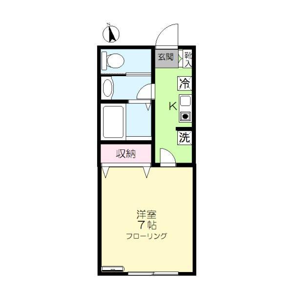 LA MAISON DE MITSUIメゾンドミツイ玉川学園(1K/1階)の間取り写真