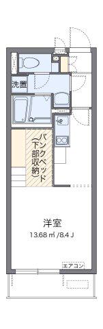 ミランダ吉田の里(ワンルーム/2階)の間取り写真