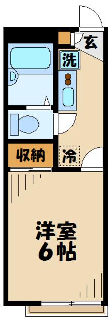 レオパレスプランドール(1K/2階)の間取り写真
