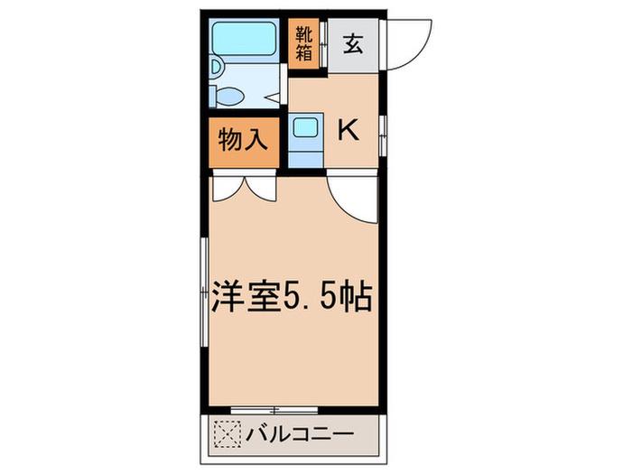 第4コーポふじみ(1K/2階)の間取り写真