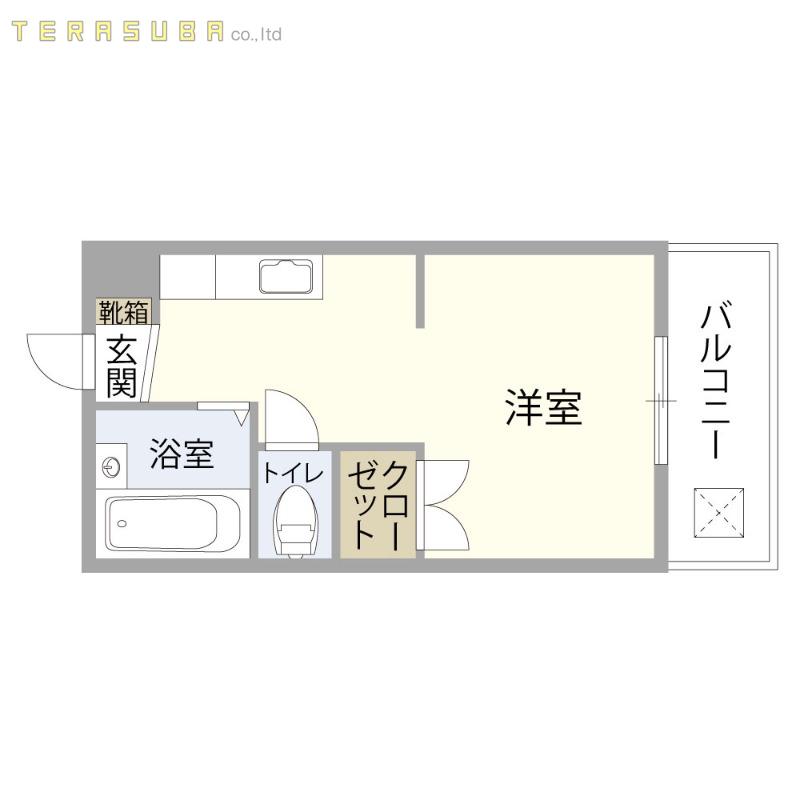 プレセランス大分(ワンルーム/3階)の間取り写真