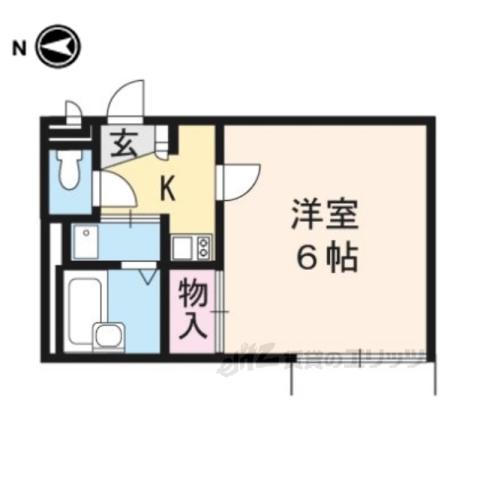 レオパレス西陣(1K/1階)の間取り写真