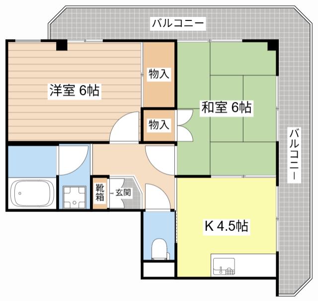 メゾン白銀556(2K/4階)の間取り写真