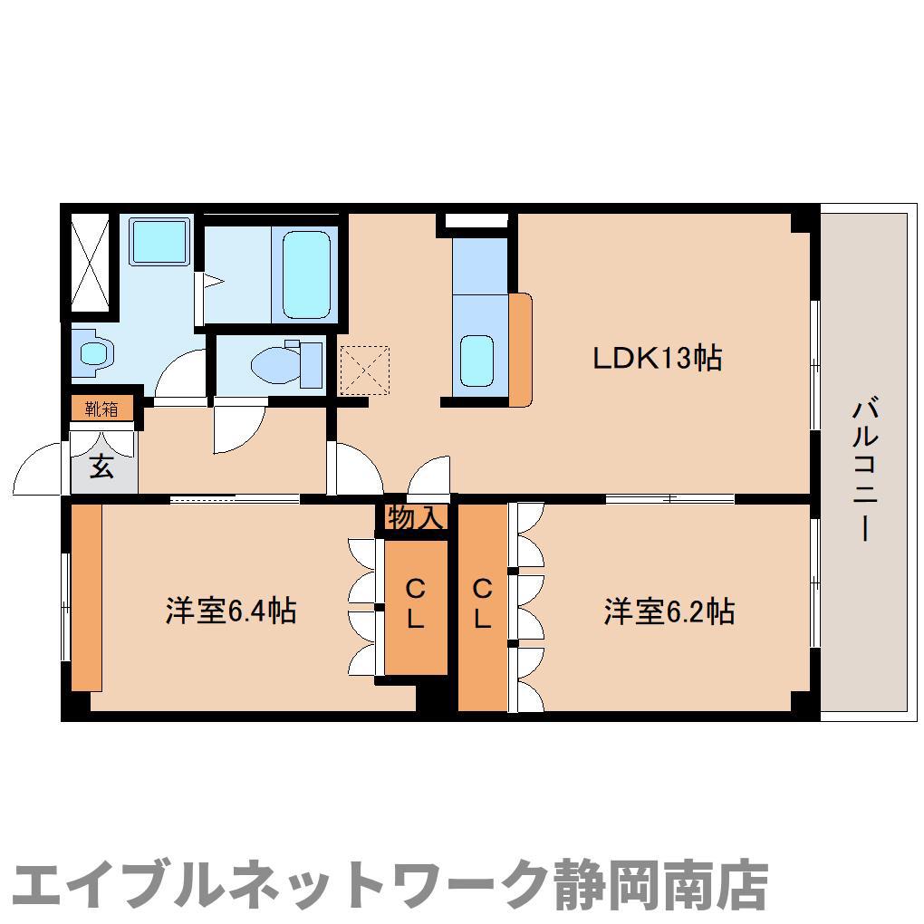 エーヴィヒハイム(2LDK/2階)の間取り写真