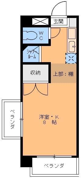 ハイツフォーラム(ワンルーム/3階)の間取り写真