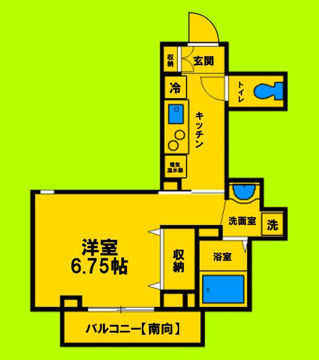 みおつくし十三(1K/2階)の間取り写真