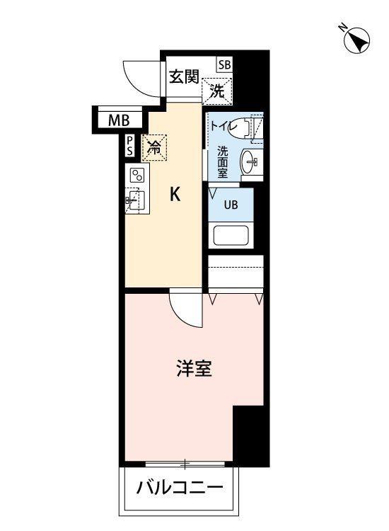 RISINGPLACE巣鴨(1K/8階)の間取り写真