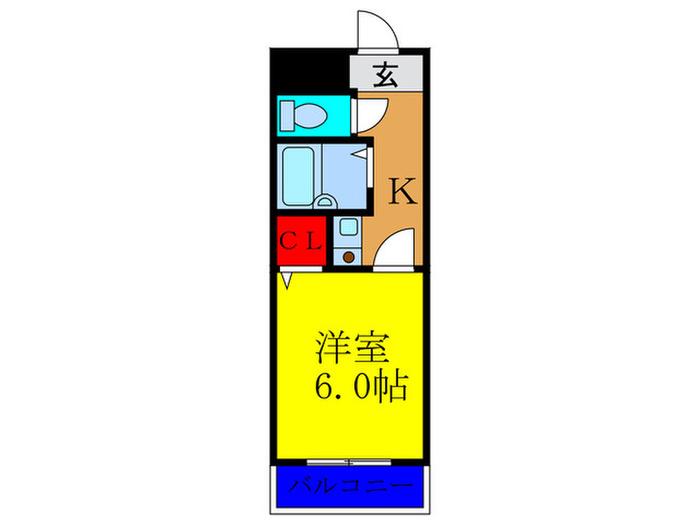 マンションフィオーレ(1K/2階)の間取り写真