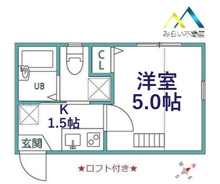 CASA MIA(ワンルーム/2階)の間取り写真