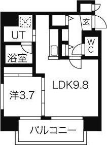 イリオス ディオ(1LDK/7階)の間取り写真