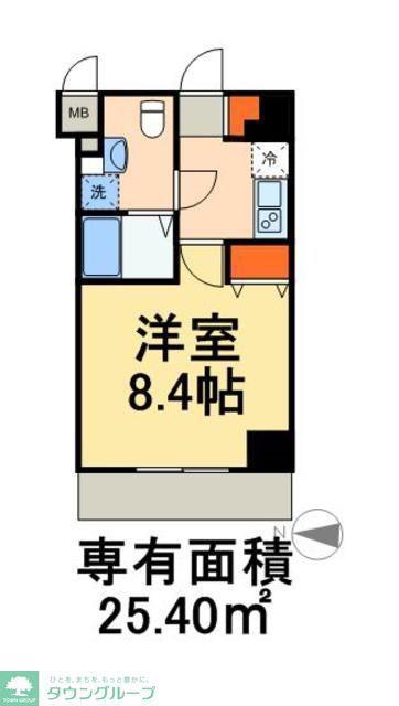 グランフォース西新井アヴェニール(1K/7階)の間取り写真