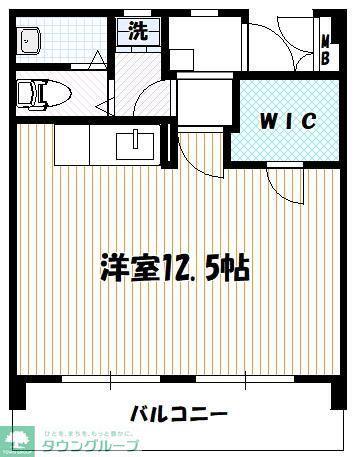 カルチャーバレー唐木田1(ワンルーム/4階)の間取り写真