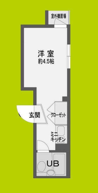 ビバリーヒルズ北島東(ワンルーム/3階)の間取り写真