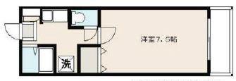 笠神マンション(1K/4階)の間取り写真