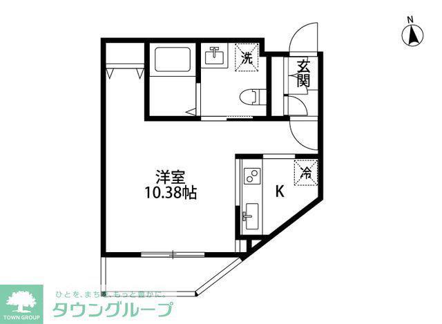 SHIMOUMA 6 APARTMENT(ワンルーム/2階)の間取り写真