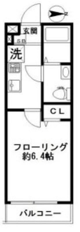 SIN‐CITY多摩川(1K/1階)の間取り写真