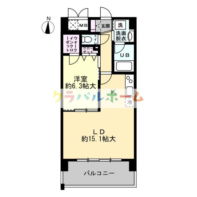 ア・ミュゼ新大阪(1LDK/9階)の間取り写真