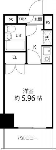 マイルストン東久留米(1K/4階)の間取り写真