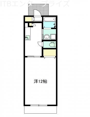 ラルジュI(1K/1階)の間取り写真