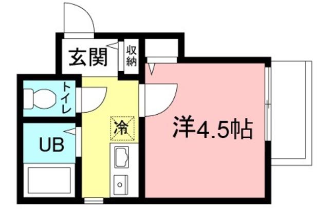 フェイス東三田(1K/3階)の間取り写真