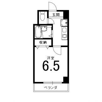 GREENPARKII(1K/3階)の間取り写真