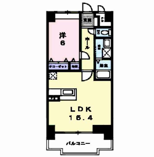 エクセレンシィ(1LDK/7階)の間取り写真