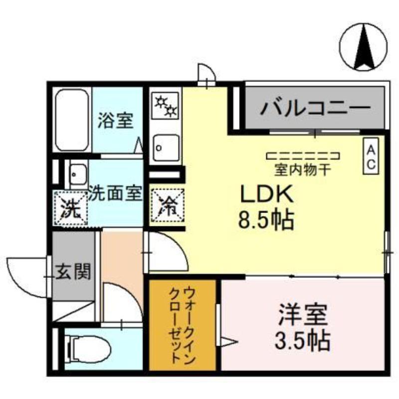 フェアリーフォレスト(1LDK/2階)の間取り写真