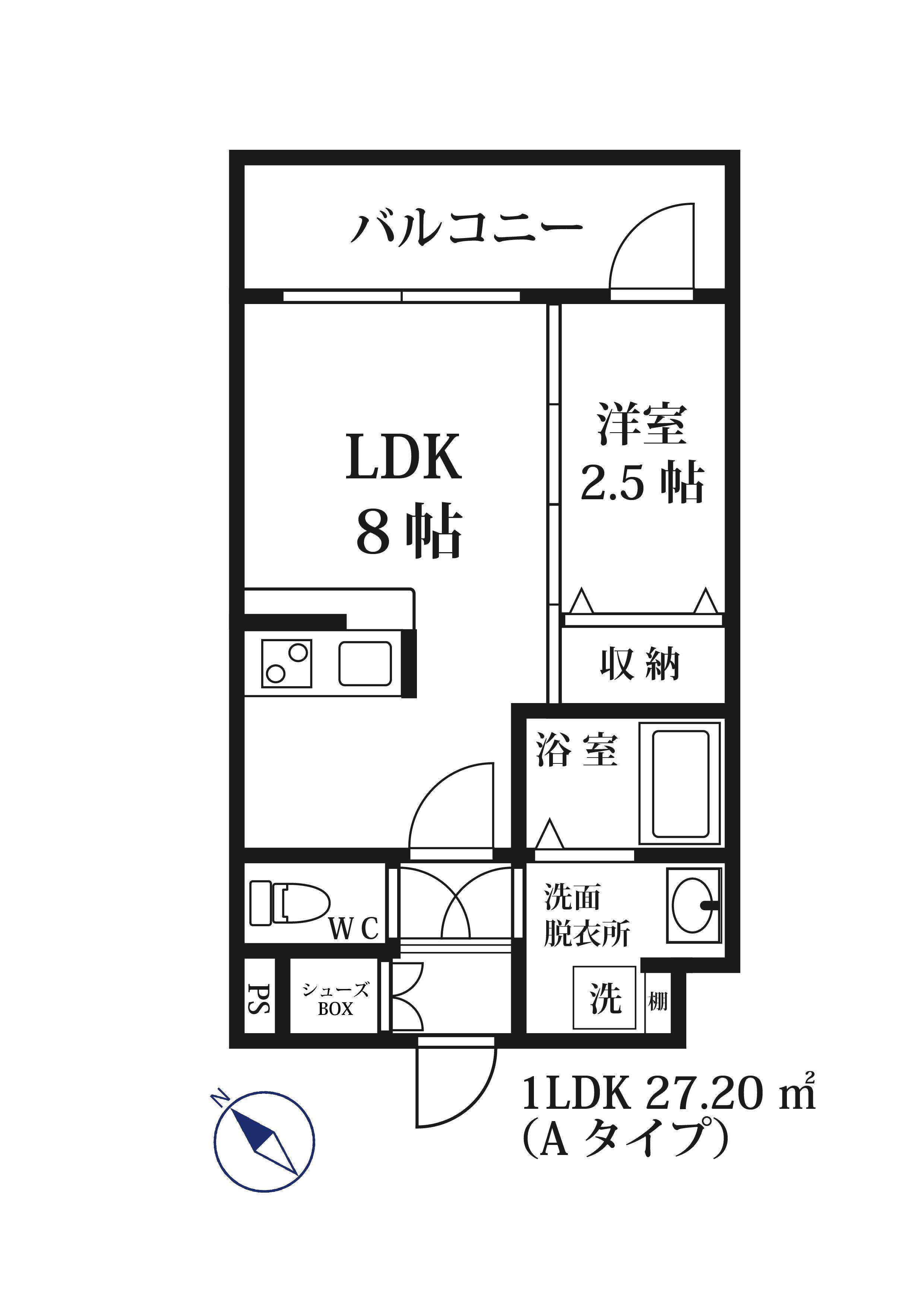 MODERNPALAZZO 山王GROW(1LDK/1階)の間取り写真