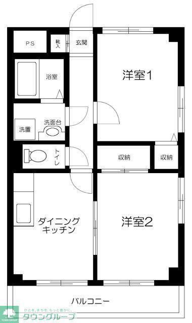 ハイツ東菅野(2DK/3階)の間取り写真