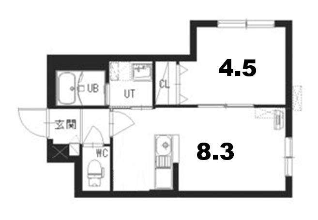 GRANSQUARE(1LDK/4階)の間取り写真