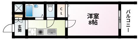 ピア江坂(1K/3階)の間取り写真