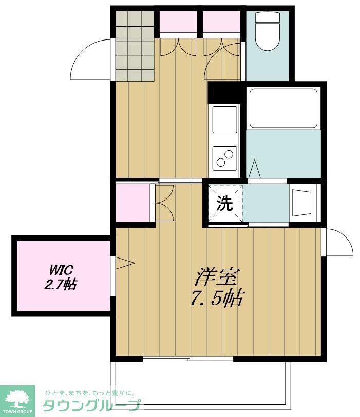 ラビソンメゾン(1K/2階)の間取り写真