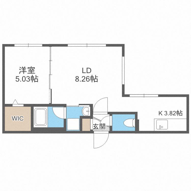 CIEL24(1LDK/5階)の間取り写真