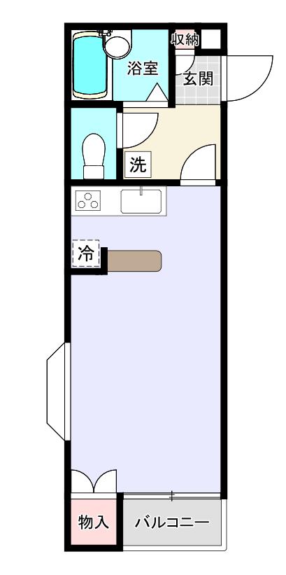 セイラBOX西横手II(ワンルーム/1階)の間取り写真
