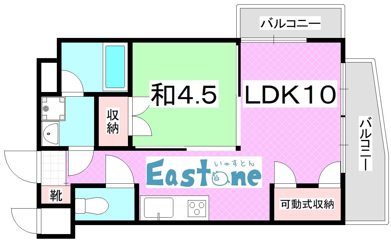 グランシエル鴨池(1LDK/2階)の間取り写真