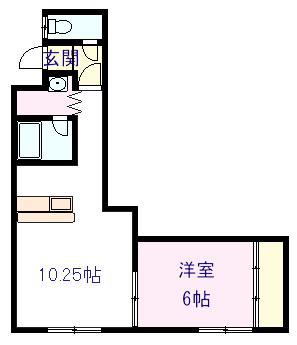 ワンダースリー(1LDK/2階)の間取り写真