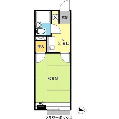 クレール神宮前(1K/1階)の間取り写真