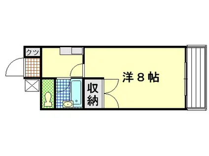 ノマージュ大芝(1K/2階)の間取り写真