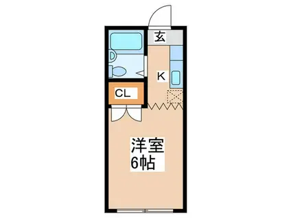 玉井マンション(1K/1階)の間取り写真