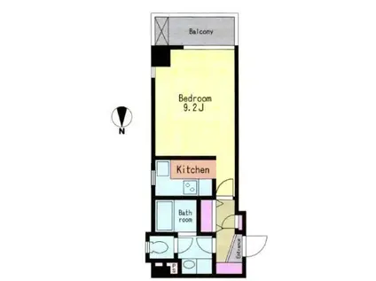 恵比寿ガーデンイースト(1K/4階)の間取り写真