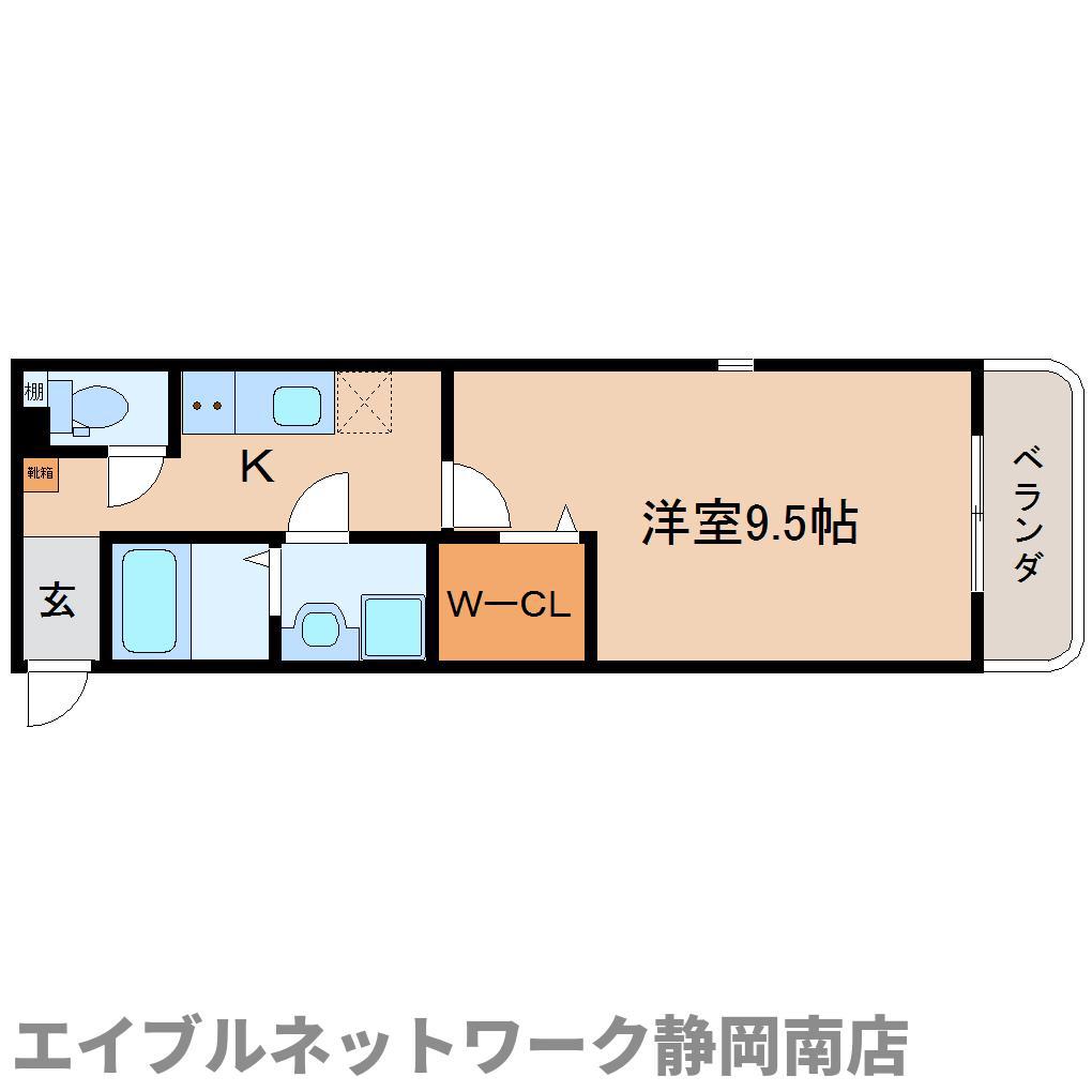 クレール ウエスト(1K/1階)の間取り写真