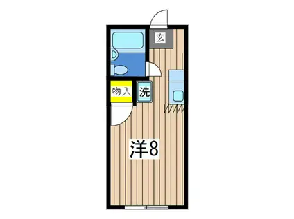 第5吉田ハイツ(ワンルーム/2階)の間取り写真
