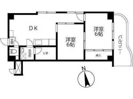 第3小池ビル(2DK/5階)の間取り写真