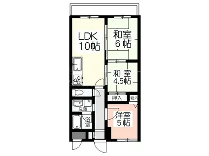 新川第2マンション(3LDK/2階)の間取り写真
