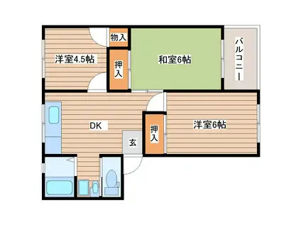太田マンション(3DK/2階)の間取り写真