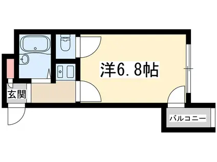 ジオナ新大阪(1K/6階)の間取り写真