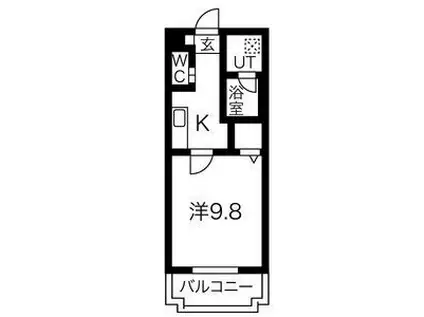 オラシオン稲川(1K/2階)の間取り写真